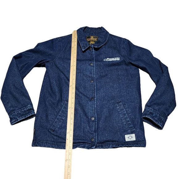 Element Wolfeboro Collection Denim Jean Jacket Size S Blue Button Up Sherpa - Picture 9 of 9